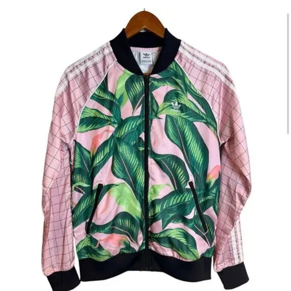 Adidas x Farm Rio Tropical Leaf Bomber Jacket - Picture 4 of 7